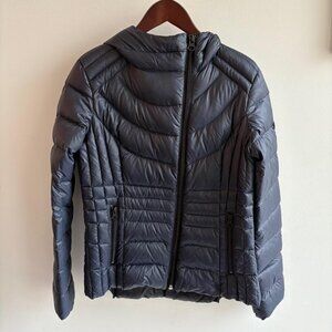 Bernardo Womens Navy Blue Lightweight Down Puffer Jacket